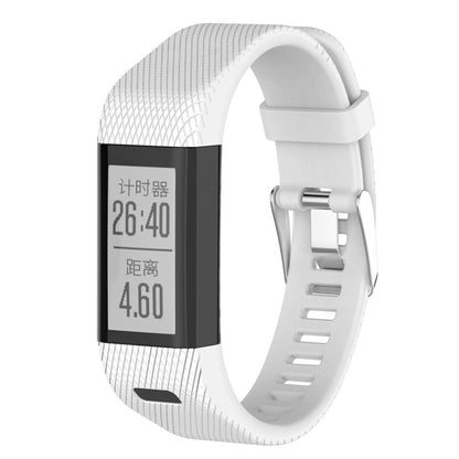 Smart Watch Silicone Watch Band for Garmin Vivosmart HR+(White) - Watch Bands by buy2fix | Online Shopping UK | buy2fix
