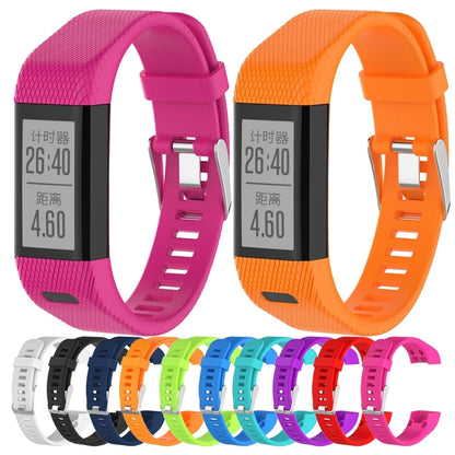 Smart Watch Silicone Watch Band for Garmin Vivosmart HR+(Orange) - Watch Bands by buy2fix | Online Shopping UK | buy2fix
