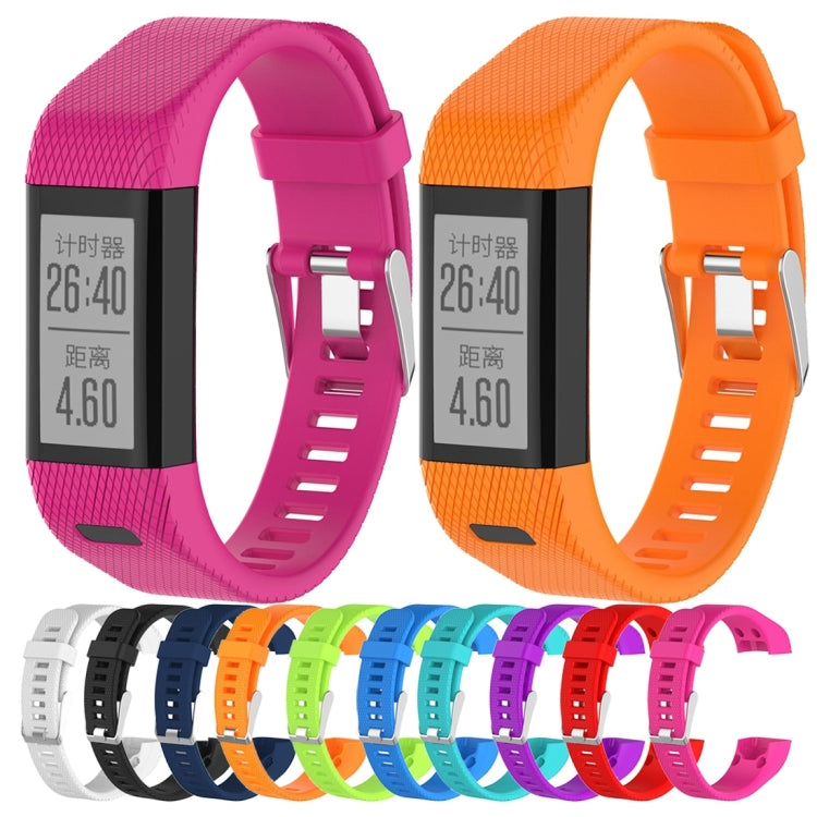 Smart Watch Silicone Watch Band for Garmin Vivosmart HR+(White) - Watch Bands by buy2fix | Online Shopping UK | buy2fix