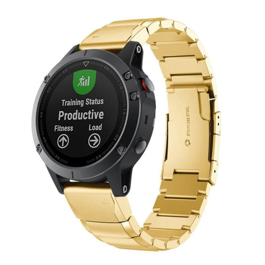 Quick Dismantling Steel Watch Band for Garmin Fenix 5S 20mm(Gold) - Watch Bands by buy2fix | Online Shopping UK | buy2fix