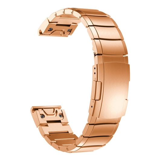 Quick Dismantling Steel Watch Band for Garmin Fenix 5S 20mm(Rose Gold) - Watch Bands by buy2fix | Online Shopping UK | buy2fix