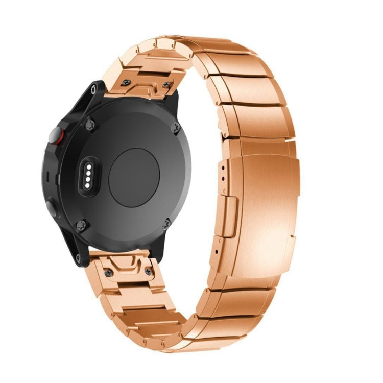 Quick Dismantling Steel Watch Band for Garmin Fenix 5S 20mm(Rose Gold) - Watch Bands by buy2fix | Online Shopping UK | buy2fix