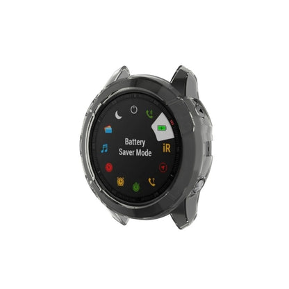 For Garmin Fenix 6X TPU Half Coverage Smart Watch Protevtice Case(Black) - Watch Cases by buy2fix | Online Shopping UK | buy2fix
