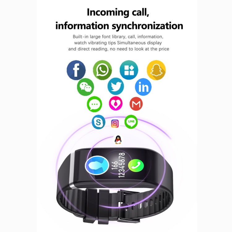 C919 1.14 inch IPX67 Waterproof Smartwatch, Support Call Reminder/ Heart Rate Monitoring /Blood Pressure Monitoring/ Sleep Monitoring (Black) - Smart Wristbands by buy2fix | Online Shopping UK | buy2fix