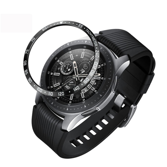 Dial Steel Protective Frame for Galaxy Watch 46mm(Black White) - Watch Cases by buy2fix | Online Shopping UK | buy2fix