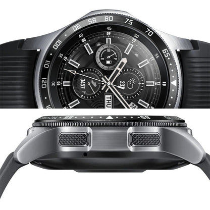 Dial Steel Protective Frame for Galaxy Watch 46mm(Black White) - Watch Cases by buy2fix | Online Shopping UK | buy2fix