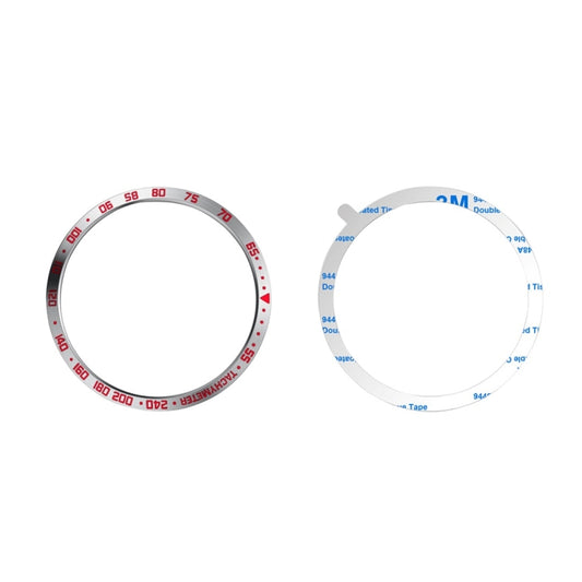 Dial Steel Protective Frame for Galaxy Watch 46mm(Red + White) - Watch Cases by buy2fix | Online Shopping UK | buy2fix
