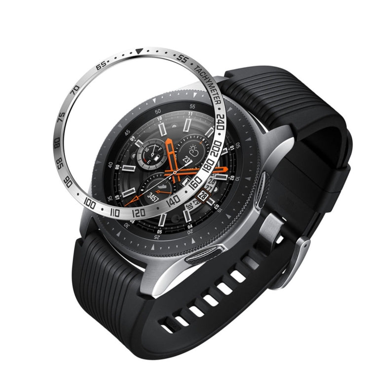 Dial Steel Protective Frame for Galaxy Watch 46mm(White + Black) - Watch Cases by buy2fix | Online Shopping UK | buy2fix