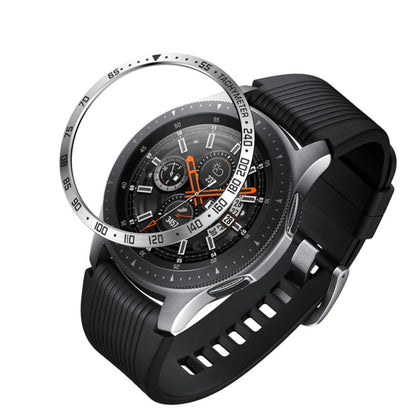 Dial Steel Protective Frame for Galaxy Watch 46mm(White + Black) - Watch Cases by buy2fix | Online Shopping UK | buy2fix