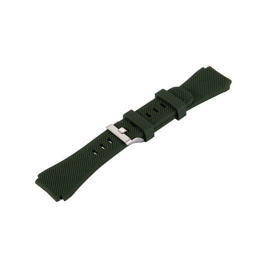 For Samsung Gear S3 Classic Smart Watch Silicone Watchband, Length: about 22.4cm(Army Green) - Watch Bands by buy2fix | Online Shopping UK | buy2fix