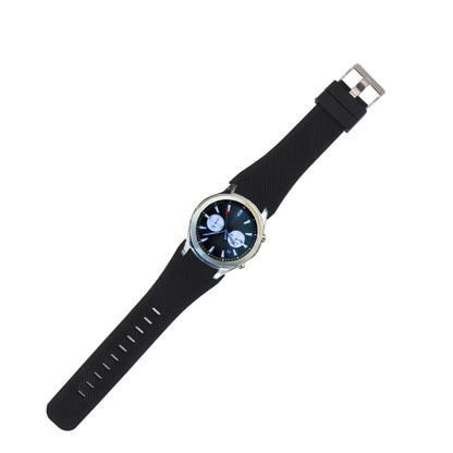 For Samsung Gear S3 Classic Smart Watch Silicone Watchband, Length: about 22.4cm(Black) - Watch Bands by buy2fix | Online Shopping UK | buy2fix