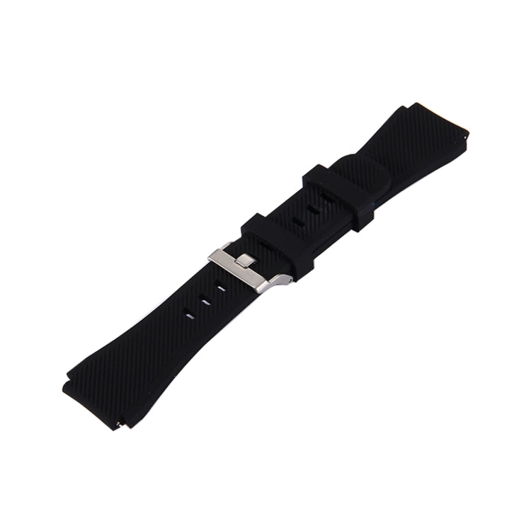 For Samsung Gear S3 Classic Smart Watch Silicone Watchband, Length: about 22.4cm(Black) - Watch Bands by buy2fix | Online Shopping UK | buy2fix