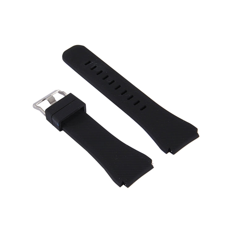 For Samsung Gear S3 Classic Smart Watch Silicone Watchband, Length: about 22.4cm(Black) - Watch Bands by buy2fix | Online Shopping UK | buy2fix