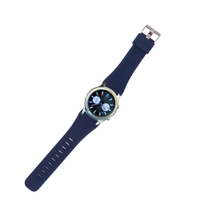 For Samsung Gear S3 Classic Smart Watch Silicone Watchband, Length: about 22.4cm(Dark Blue) - Watch Bands by buy2fix | Online Shopping UK | buy2fix