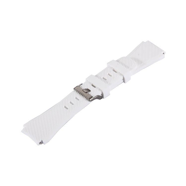 For Samsung Gear S3 Classic Smart Watch Silicone Watchband, Length: about 22.4cm(White) - Watch Bands by buy2fix | Online Shopping UK | buy2fix