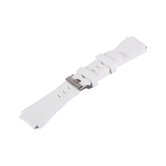 For Samsung Gear S3 Classic Smart Watch Silicone Watchband, Length: about 22.4cm(White) - Watch Bands by buy2fix | Online Shopping UK | buy2fix