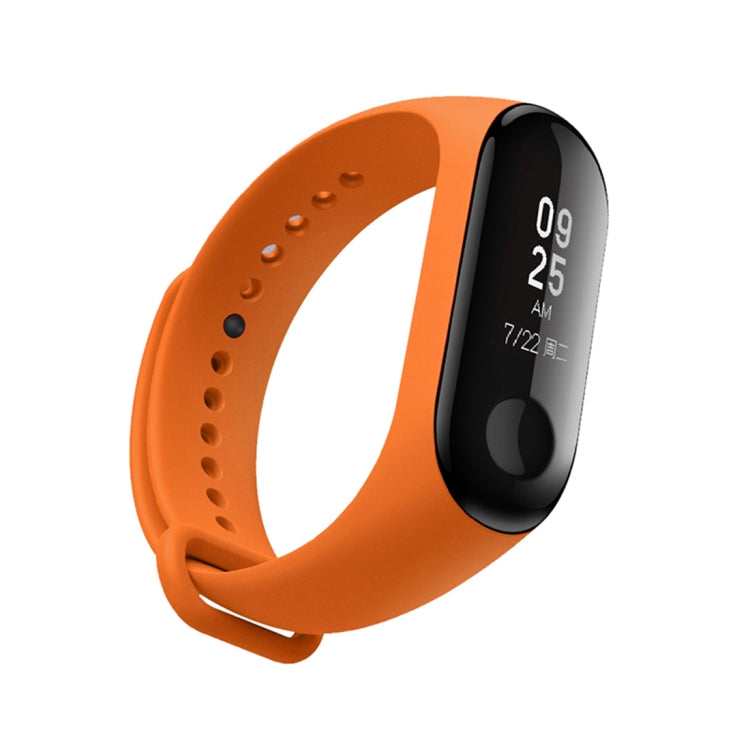 Silicone Watch Band for Xiaomi Mi Band 3(Orange) - Watch Bands by buy2fix | Online Shopping UK | buy2fix