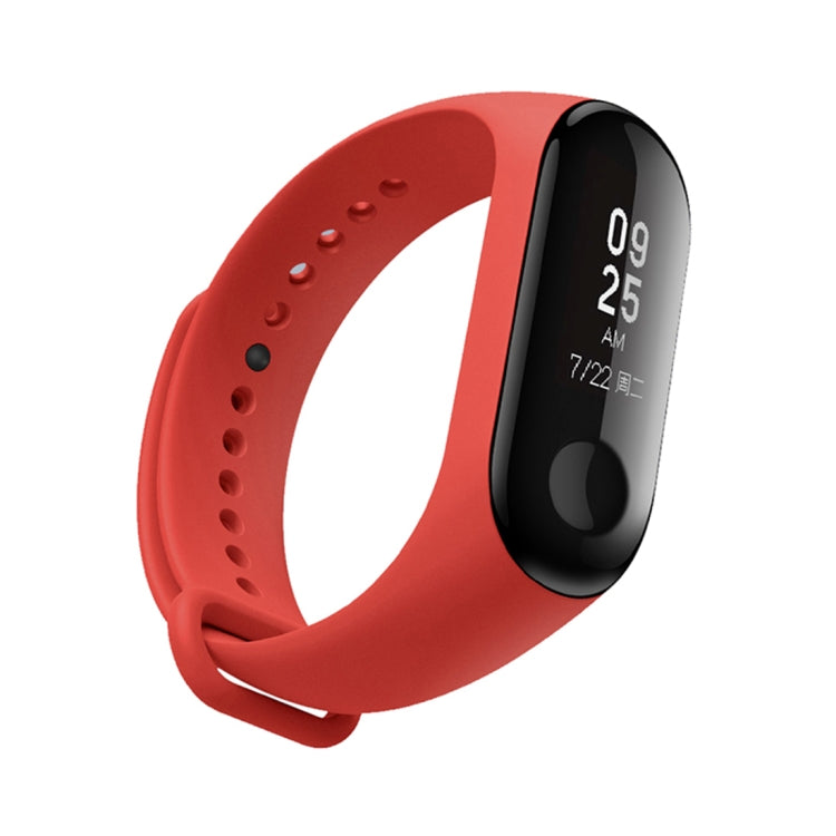 Silicone Watch Band for Xiaomi Mi Band 3(Red) - Watch Bands by buy2fix | Online Shopping UK | buy2fix