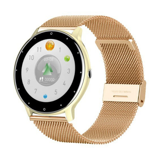 ZL02D 1.28 inch IP67 Waterproof Steel Band Smart Watch Support Heart Rate Monitoring (Gold) by buy2fix