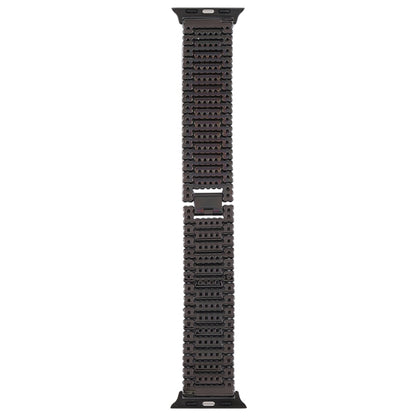 For Apple Watch Series 7 41mm / 6 & SE & 5 & 4 40mm / 3 & 2 & 1 38mm Nine Beads Stainless Steel Wrist Strap Watch Band (Black) by buy2fix