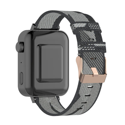 18mm Stripe Weave Nylon Wrist Strap Watch Band for Xiaomi Mi Watch, Garmin Vivomove 3s / Vivoactive 4s(Grey) - Watch Bands by buy2fix | Online Shopping UK | buy2fix