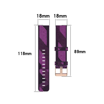 18mm Stripe Weave Nylon Wrist Strap Watch Band for Xiaomi Mi Watch, Garmin Vivomove 3s / Vivoactive 4s(Yellow) - Watch Bands by buy2fix | Online Shopping UK | buy2fix