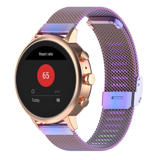 18mm Metal Mesh Wrist Strap Watch Band for Fossil Female Sport / Charter HR / Gen 4 Q Venture HR (Colour) - Watch Bands by buy2fix | Online Shopping UK | buy2fix