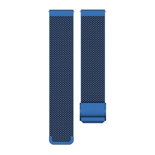 18mm Metal Mesh Wrist Strap Watch Band for Fossil Female Sport / Charter HR / Gen 4 Q Venture HR (Dark Blue) - Watch Bands by buy2fix | Online Shopping UK | buy2fix