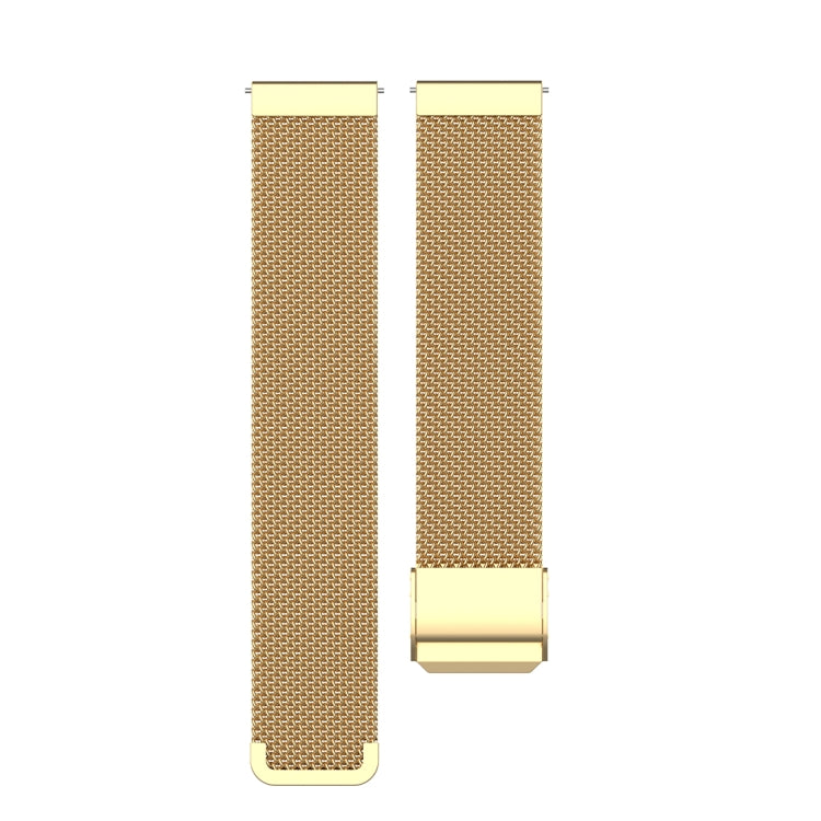 18mm Metal Mesh Wrist Strap Watch Band for Fossil Female Sport / Charter HR / Gen 4 Q Venture HR (Gold) - Watch Bands by buy2fix | Online Shopping UK | buy2fix