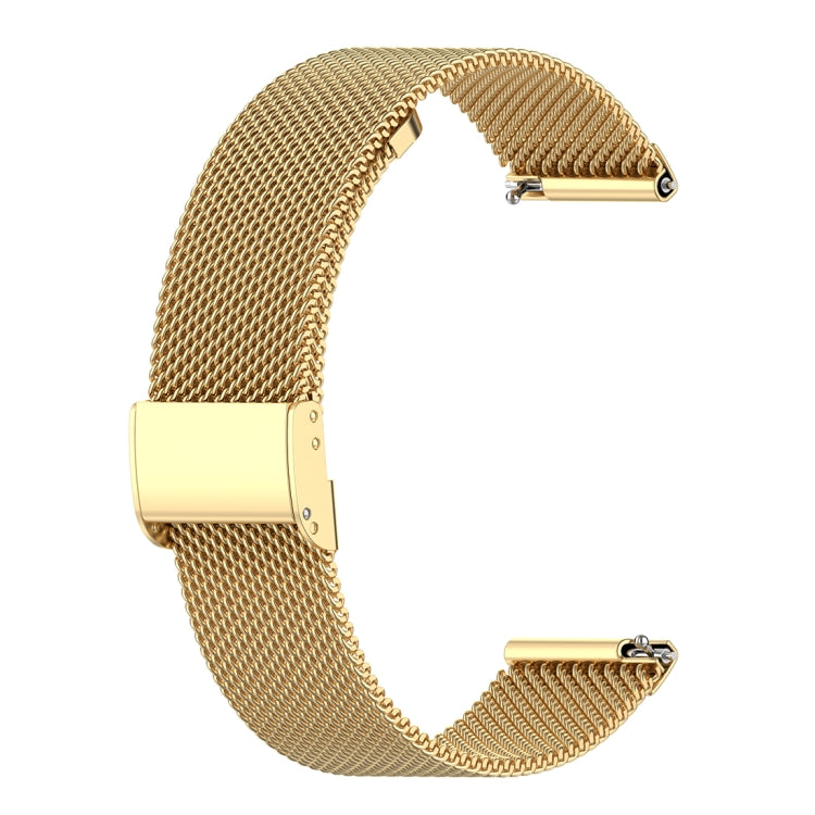 18mm Metal Mesh Wrist Strap Watch Band for Fossil Female Sport / Charter HR / Gen 4 Q Venture HR (Gold) - Watch Bands by buy2fix | Online Shopping UK | buy2fix