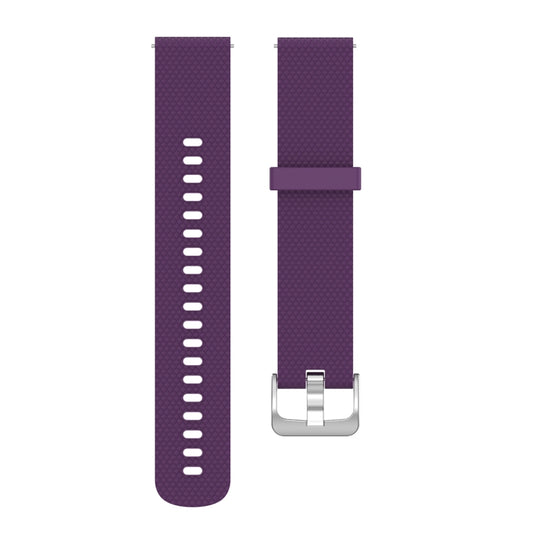 18mm Texture Silicone Wrist Strap Watch Band for Fossil Female Sport / Charter HR / Gen 4 Q Venture HR (Dark Purple) - Watch Bands by buy2fix | Online Shopping UK | buy2fix