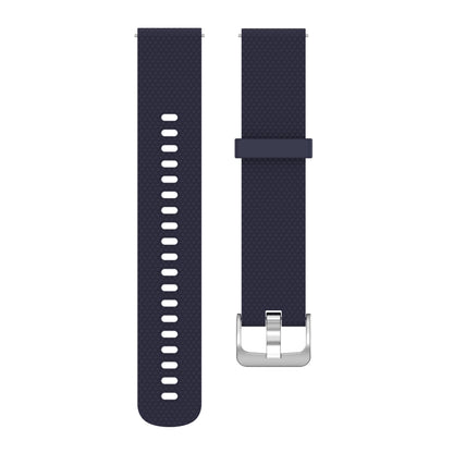 18mm Texture Silicone Wrist Strap Watch Band for Fossil Female Sport / Charter HR / Gen 4 Q Venture HR (Dark Blue) - Watch Bands by buy2fix | Online Shopping UK | buy2fix