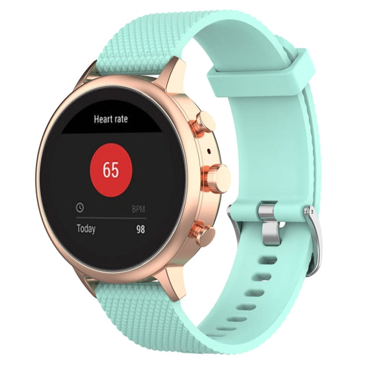 18mm Texture Silicone Wrist Strap Watch Band for Fossil Female Sport / Charter HR / Gen 4 Q Venture HR (Green) - Watch Bands by buy2fix | Online Shopping UK | buy2fix
