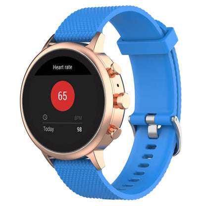 18mm Texture Silicone Wrist Strap Watch Band for Fossil Female Sport / Charter HR / Gen 4 Q Venture HR (Sky Blue) - Watch Bands by buy2fix | Online Shopping UK | buy2fix
