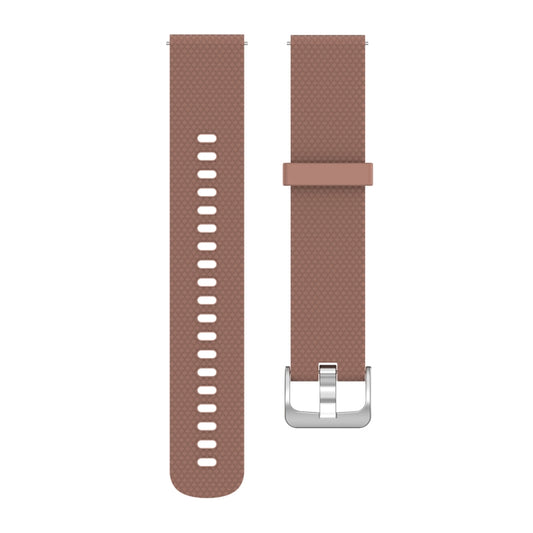 18mm Texture Silicone Wrist Strap Watch Band for Fossil Female Sport / Charter HR / Gen 4 Q Venture HR (Brown) - Watch Bands by buy2fix | Online Shopping UK | buy2fix