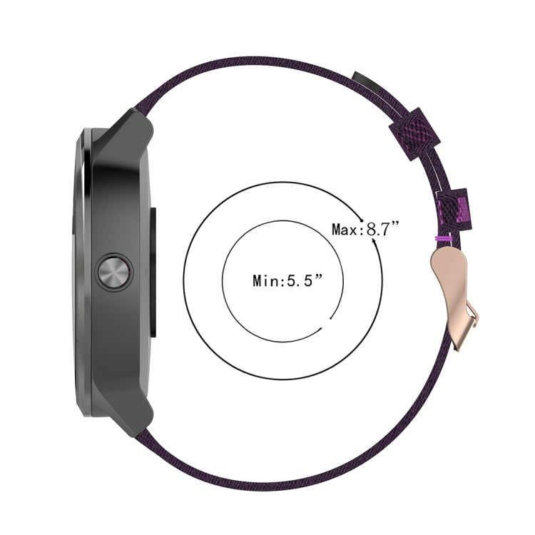 20mm Stripe Weave Nylon Wrist Strap Watch Band for Garmin Venu, Vivomove 3, Vivoactive 3, Forerunner 245 / 645(Grey) - Watch Bands by buy2fix | Online Shopping UK | buy2fix