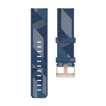 20mm Stripe Weave Nylon Wrist Strap Watch Band for Garmin Venu, Vivomove 3, Vivoactive 3, Forerunner 245 / 645(Blue) - Watch Bands by buy2fix | Online Shopping UK | buy2fix