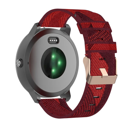20mm Stripe Weave Nylon Wrist Strap Watch Band for Garmin Venu, Vivomove 3, Vivoactive 3, Forerunner 245 / 645(Red) - Watch Bands by buy2fix | Online Shopping UK | buy2fix