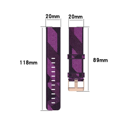 20mm Stripe Weave Nylon Wrist Strap Watch Band for Garmin Venu, Vivomove 3, Vivoactive 3, Forerunner 245 / 645(Red) - Watch Bands by buy2fix | Online Shopping UK | buy2fix