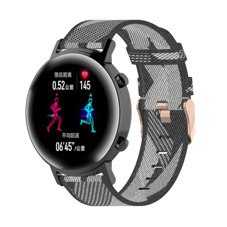 20mm Stripe Weave Nylon Wrist Strap Watch Band for Huawei GT 2 42mm / Honor Magic Watch 2 42mm(Grey) by buy2fix