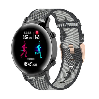 20mm Stripe Weave Nylon Wrist Strap Watch Band for Huawei GT 2 42mm / Honor Magic Watch 2 42mm(Grey) by buy2fix