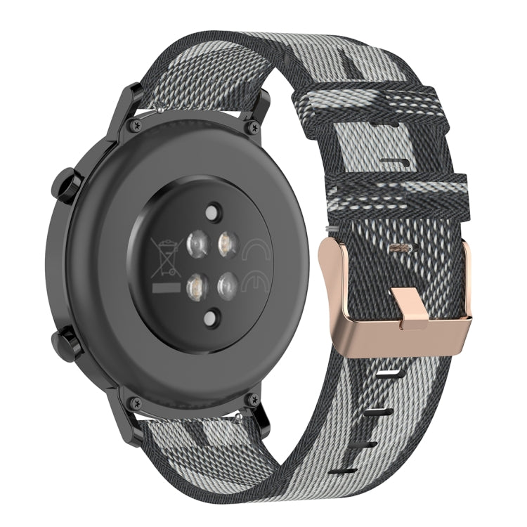 20mm Stripe Weave Nylon Wrist Strap Watch Band for Huawei GT 2 42mm / Honor Magic Watch 2 42mm(Grey) by buy2fix