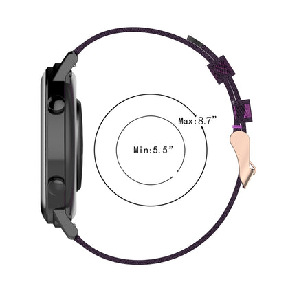 20mm Stripe Weave Nylon Wrist Strap Watch Band for Huawei GT 2 42mm / Honor Magic Watch 2 42mm(Grey) by buy2fix