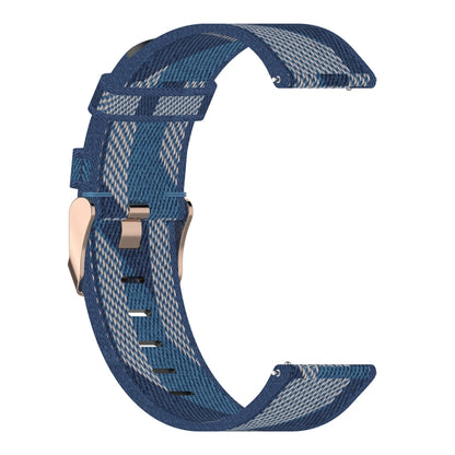 20mm Stripe Weave Nylon Wrist Strap Watch Band for Huawei GT 2 42mm / Honor Magic Watch 2 42mm(Blue) by buy2fix