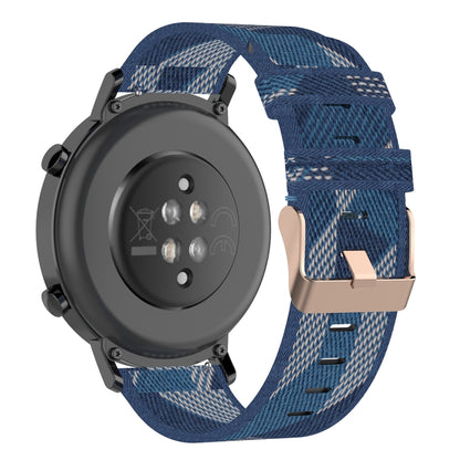 20mm Stripe Weave Nylon Wrist Strap Watch Band for Huawei GT 2 42mm / Honor Magic Watch 2 42mm(Blue) by buy2fix