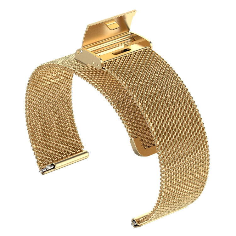 22mm Metal Mesh Wrist Strap Watch Band for Fossil Gen 5 Carlyle / Gen 5 Julianna / Gen 5 Garrett / Gen 5 Carlyle HR (Gold) - Watch Bands by buy2fix | Online Shopping UK | buy2fix