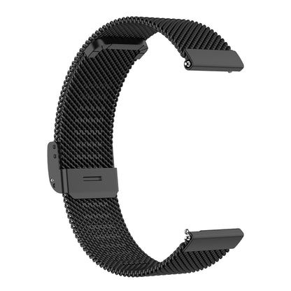 22mm Metal Mesh Wrist Strap Watch Band for Fossil Hybrid Smartwatch HR, Male Gen 4 Explorist HR, Male Sport (Black) - Watch Bands by buy2fix | Online Shopping UK | buy2fix