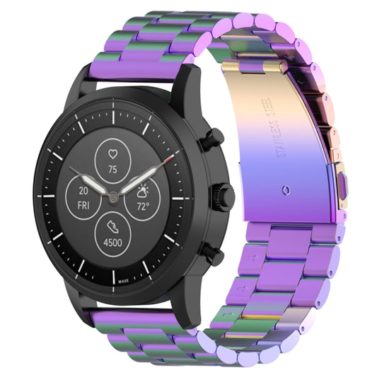 22mm Steel Wrist Strap Watch Band for Fossil Hybrid Smartwatch HR, Male Gen 4 Explorist HR / Male Sport (Colour) - Watch Bands by buy2fix | Online Shopping UK | buy2fix