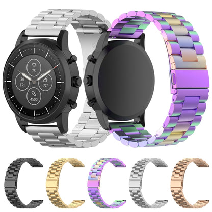 22mm Steel Wrist Strap Watch Band for Fossil Hybrid Smartwatch HR, Male Gen 4 Explorist HR / Male Sport (Colour) - Watch Bands by buy2fix | Online Shopping UK | buy2fix