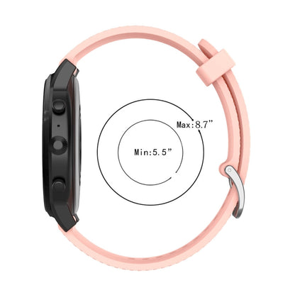 22mm Texture Silicone Wrist Strap Watch Band for Fossil Gen 5 Carlyle, Gen 5 Julianna, Gen 5 Garrett, Gen 5 Carlyle HR(Black) - Watch Bands by buy2fix | Online Shopping UK | buy2fix